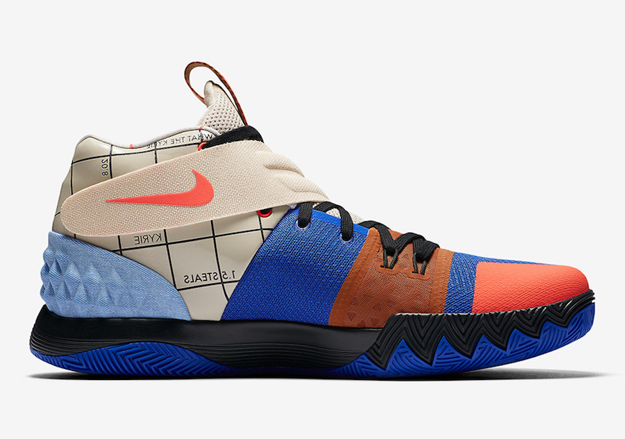 Nike Kyrie S1HYBRID Orange Blue Brown Shoes